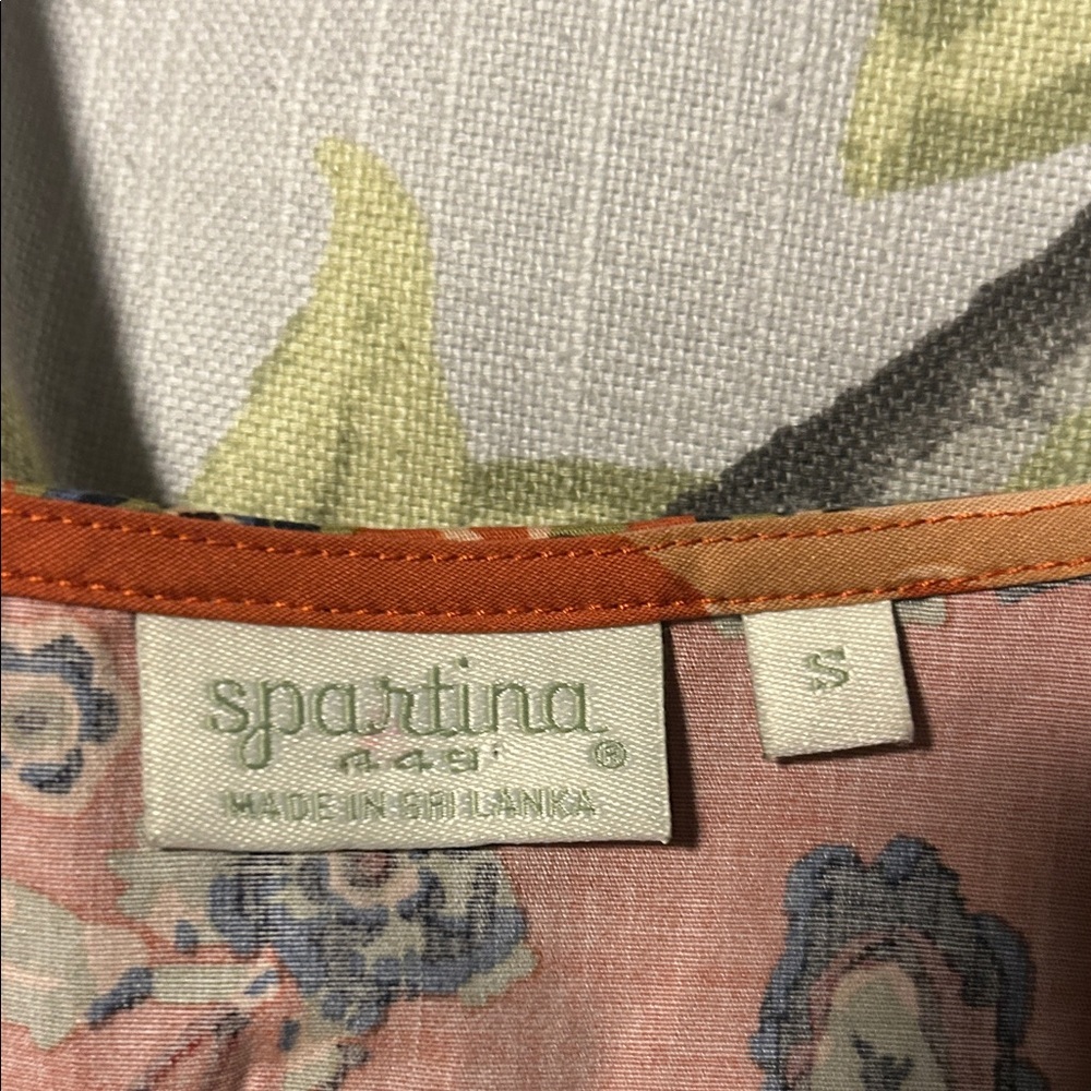 Like New! Spartina 449 Marcelle Tree of Life Floral Blouse - Picture 2 of 7